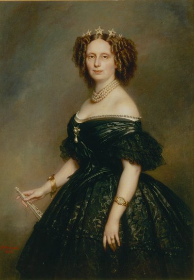 Portrait of Queen Sophie of Netherlands, born Sophie of Württemberg (1818-1877) by Franz Xaver Winterhalter